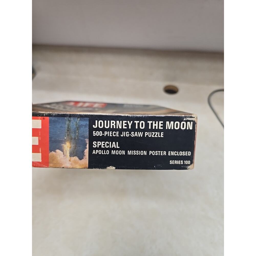 Vintage 1969 LIFE Journey To The Moon 500pc Puzzle Apollo 11 NASA Poster Space - Picture 5 of 5